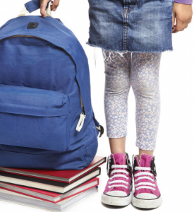 Photo of child with bookbag