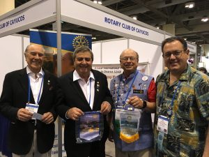 Rotary members Brescia, Geil and members from Brasil