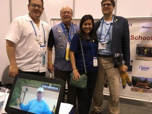 Rotary members Brescia, Geil and members from Myanmar