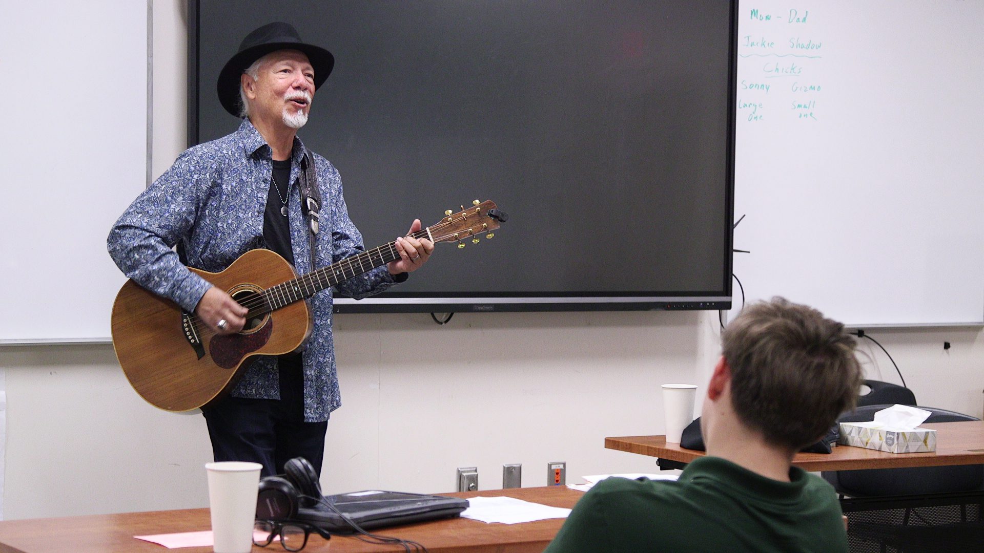 Louie Ortega performs for justice-involved youth at the San Luis Obispo County Juvenile Services Center