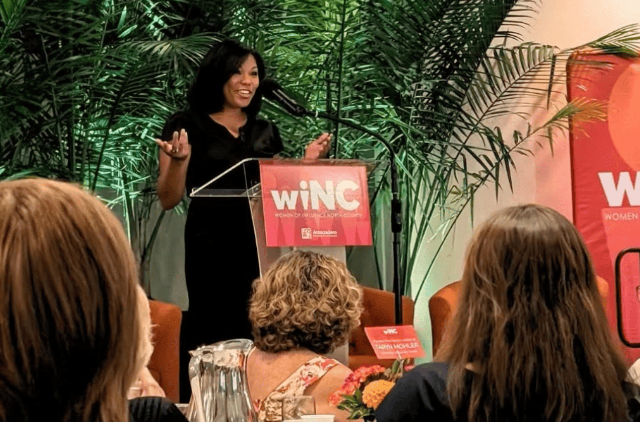 Atascadero Chamber of Commerce Board Chair Raechelle Bowlay delivered opening remarks to welcome attendees and set the stage for the summit.
